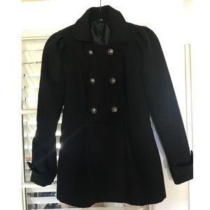 Forever 21 Black peacoat, like new. Size small